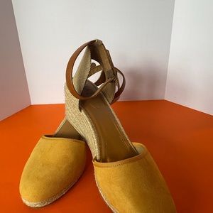 Style & Co Yellow Wedge Sandals